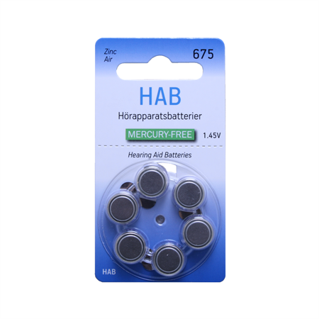HAB A675 MF Hörapparatsbatteri